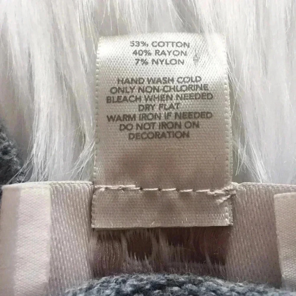 Loft Gray Jeweled Rhinestone Crew Neck Sweater - Picture 7 of 8